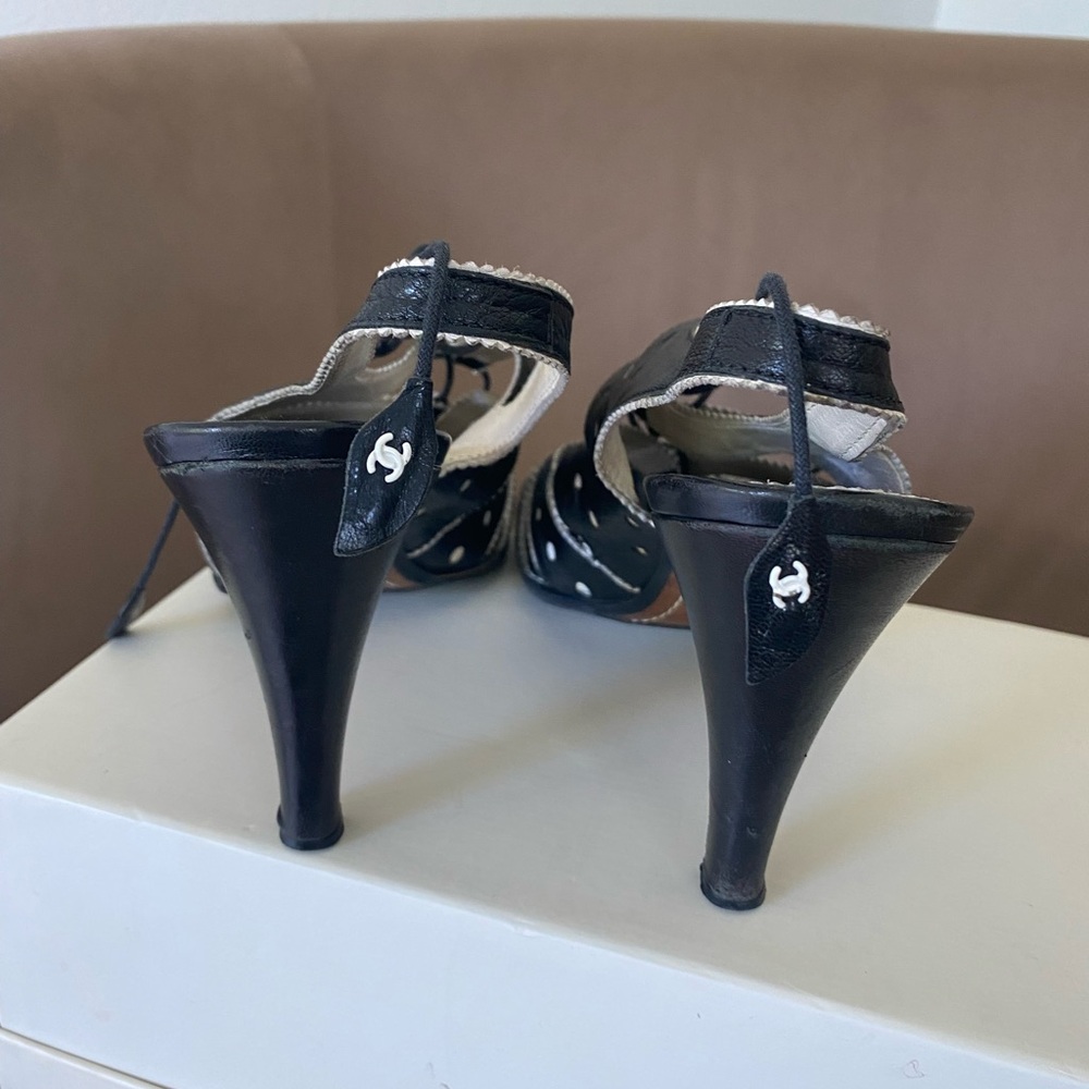 Chanel Vintage Leather pumps, size 41, in good condition - Picture 4 of 8